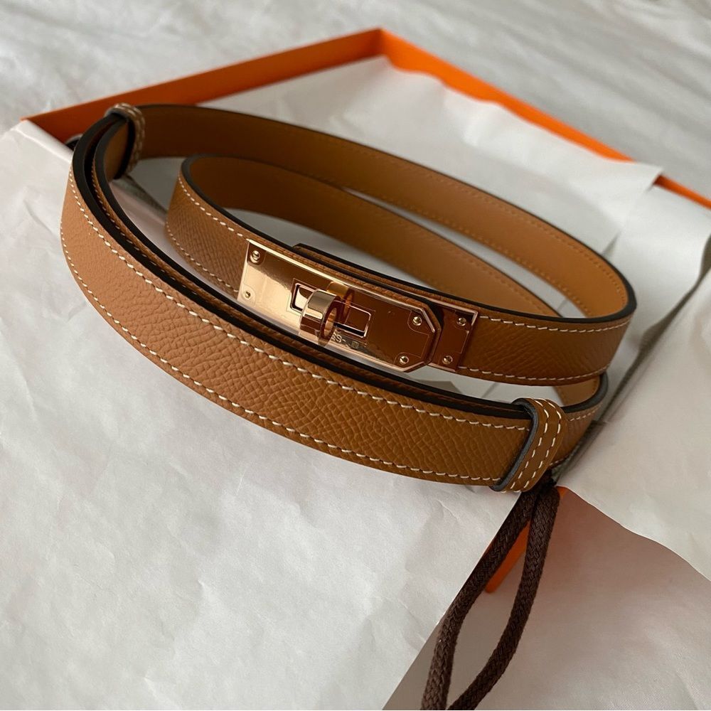 BRAND NEW 2024 HERMÈS KELLY BELT IN RGW AND GOLD